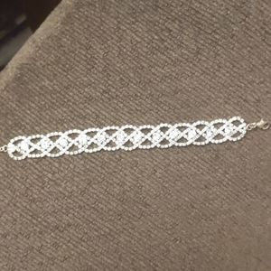 Silver fancy with CZ's bracelet